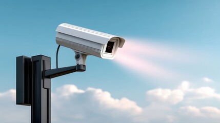 Surveillance camera monitoring activity urban environment digital technology outdoor viewpoint
