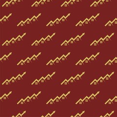 Profit house sale seamless pattern isolated on white background