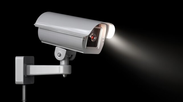 Advanced surveillance cameras monitoring urban areas for enhanced security and protection
