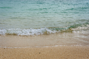 waves on the sand