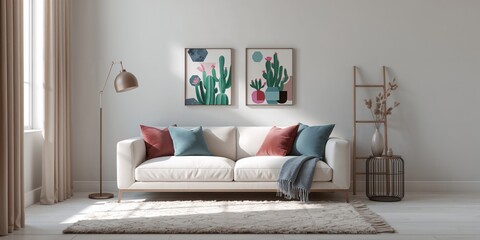 Curtain with light stripes coming through shutters, serving as a background for text layout or editorial header design