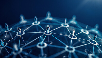 Global Network: A digital illustration depicting a globe overlaid with interconnected nodes, symbolizing global connectivity and the complex web of digital connections.