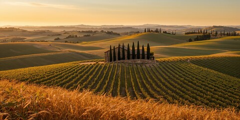 Fototapeta premium Daisy flowers in a vibrant natural setting used as a colorful background for design or text, seasonal change