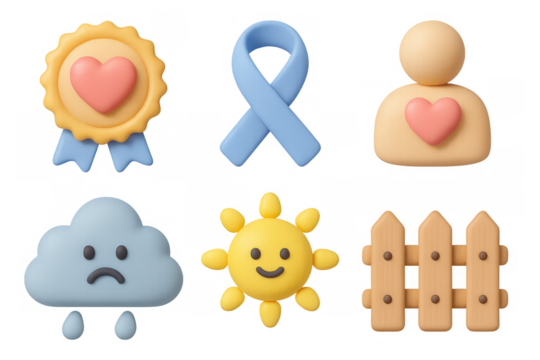 Self care and wellness icon set for relaxation and mental health awareness