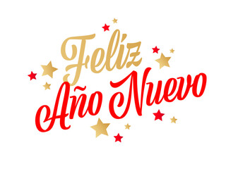 Naklejka premium Feliz año nuevo