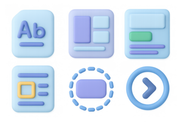 Accessible icon set for user interface and web design applications