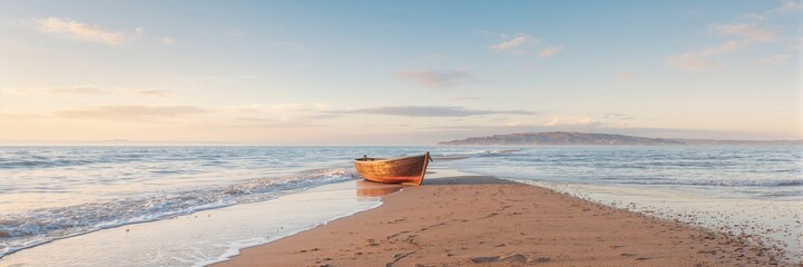 A coastal scene with a view of the Valencian shoreline during April, suitable as a background for text or layout