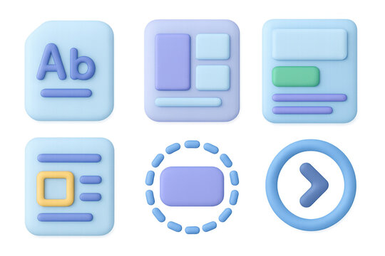 Accessible icon set for user interface and web design applications