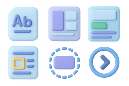 Accessible icon set for user interface and web design applications