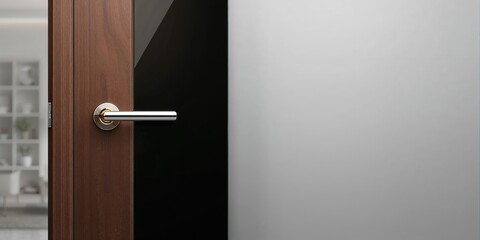 Obraz premium Happy smiling golden retriever puppy in a bright sunny bedroom with a king-size bed, creating a cheerful home environment