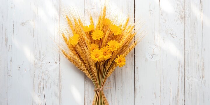 White washbasin in bathroom with accessories on tray, used for preparing hotel spa treatments or home bath routines - Powered by Adobe
