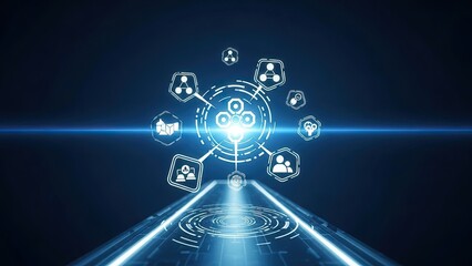 Connect with next-gen technology using this modern, dynamic network visualization for vibrant collaboration and strategic planning in your digital transformation