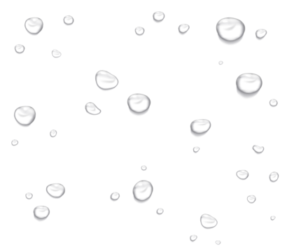 Realistic water drops. PNG drops, condensation on the window, transparent water drop. Abstract water drops, bubbles on transparent background, digital liquid design