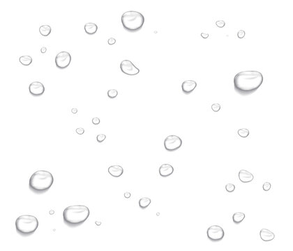 Realistic water drops. PNG drops, condensation on the window, transparent water drop. Abstract water drops, bubbles on transparent background, digital liquid design, Stock royalty free	