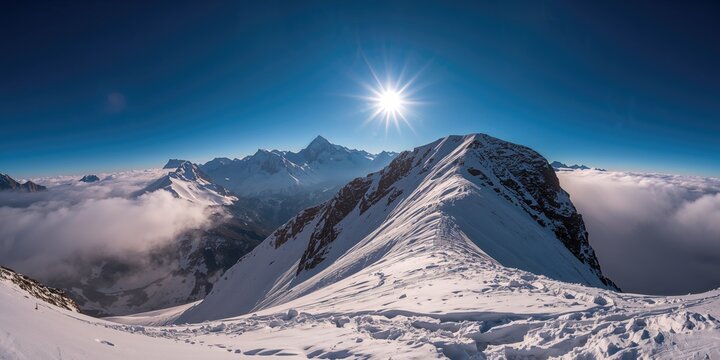 Rear view of a successful businessman gazing at the sky from his office, emphasizing focus on work-life balance, World Mental Health Day