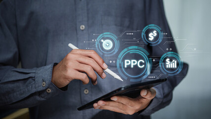 Professional Analyzing Pay Per Click Budget and Growth on Tablet