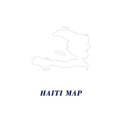 map of haiti simple outline design.