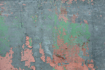 peeling paint and old rusty metal background