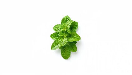 Naklejka premium Fresh lemon balm bunch used as a herbal remedy, suitable for natural wellness practices