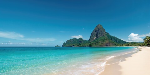 Fototapeta premium Equestrian sports rider on a black and white racehorse clearing a high barrier, emphasizing athletic performance