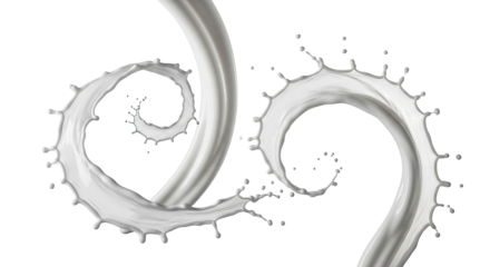 Dynamic Milk Splash Swirling Liquid Motion Droplets Abstract Freeze Frame Art