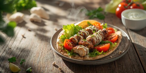 Music fountain illuminated at night in an urban downtown area with water features, city lights, and people, suitable for background or layout use
