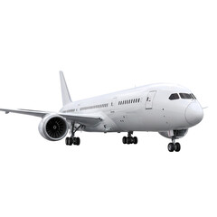 Fototapeta premium Modern commercial jet airplane on the ground ready for travel and transportation