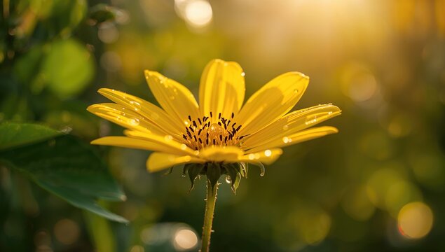 Close-up of a yellow flower macro shot used for floral design backgrounds