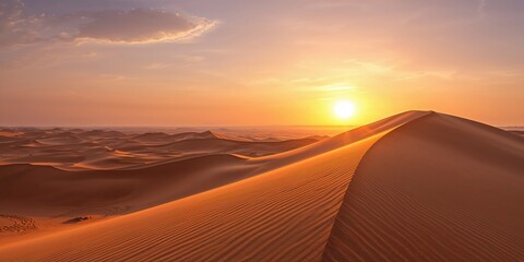 Sand dunes in the Sahara desert, seasonal wind erosion risk