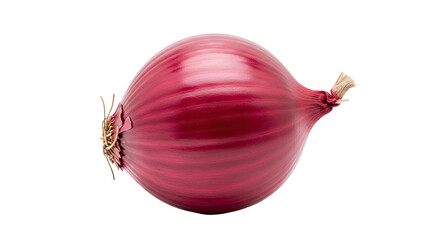 Close-Up Studio Shot of a Single Vibrant Red Onion Fresh Produce Food Item