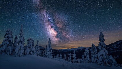Milky Way galaxy shining brightly in a star-filled night sky, showcasing the vastness of the universe