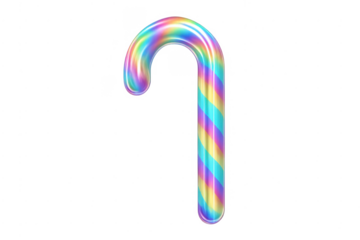 Holographic candy cane creating sweet christmas feeling