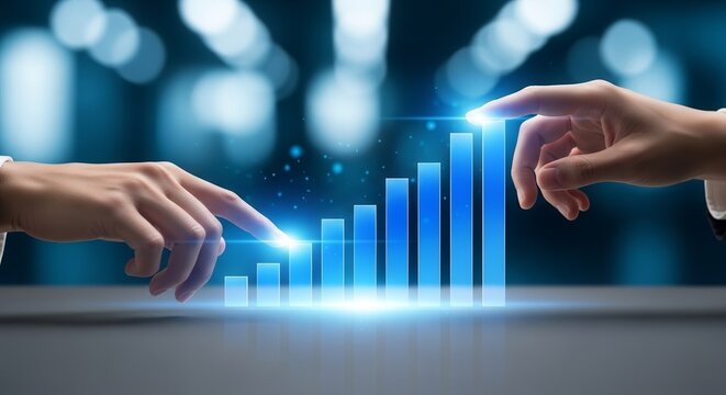 Touching And Analyzing Digital Data Visualization: Business Growth And Development