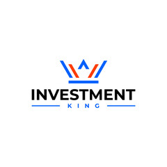 KING CHART INVESTMENT ACCOUNTING LOGO VECTOR ICON ILLUSTRATION