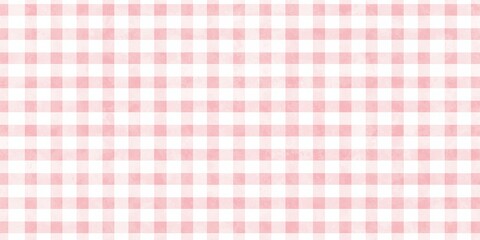 Pastel Pink Gingham watercolor seamless pattern used as background for textiles, design projects, or surface decoration