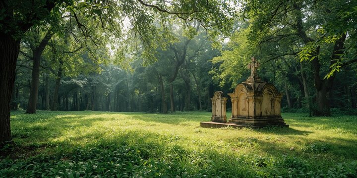 Empty tomb in Pohsarang, Kediri, Indonesia, emphasizing religious significance during Easter observance