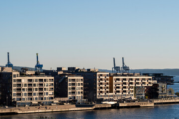 Architecture skyline cityscape oslo barcode urban reflections geometry business district modern cityscape defining commercial potential within Oslo’s evolving architectural identity