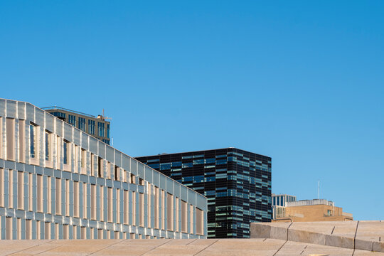 Architecture skyline cityscape oslo barcode urban minimalism contrast corporate district modern facade shaping a modern commercial identity within Oslo&rsquo;s evolving cityscape
