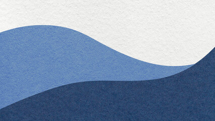 Abstract white, denim, navy blue texture paper background, wavy layers, gradient. Wave pattern with...