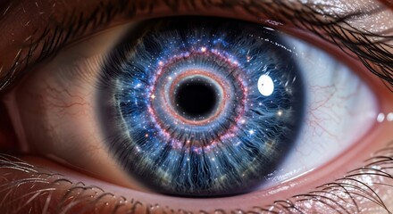 Galactic Iris Macro — Cosmic Scary Eye Close-Up