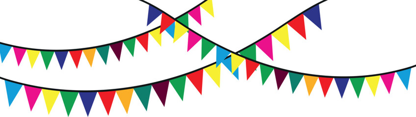 Colorful Bunting Party Flags