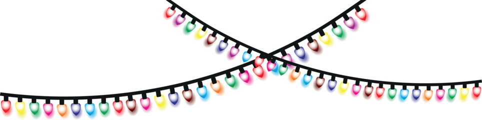Colorful Hanging Christmas Lights Garland