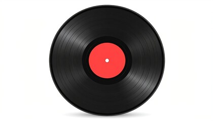 Fototapeta premium Vinyl Record Isolated on White Background.