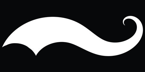 Vector swirl lines. Swash and flourish underlines. Hand drawn swish and swooshes. Calligraphic elegant vintage curved squiggles. Doodle fancy dividers on white background. Sport logo typography vector