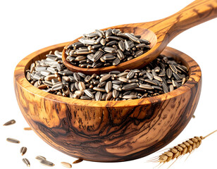 Photorealistic Sunflower Seeds Rustic Style PNG