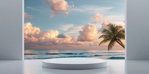 Woman practices yoga and meditates in the lotus position on the beach, emphasizing mindfulness and relaxation at a scenic coastal location