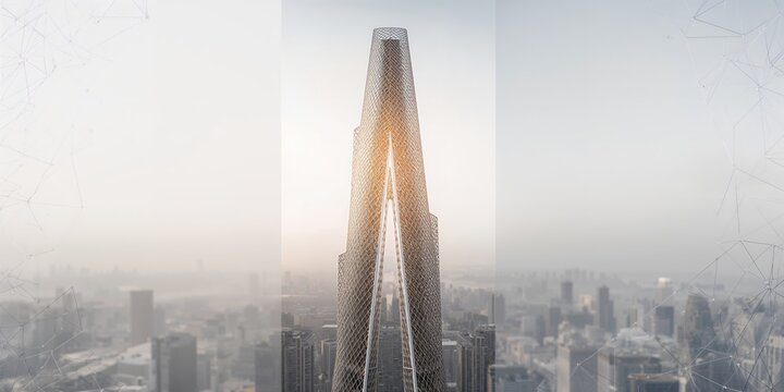 Beautiful abstract light beams with a screen overlay over a dark background, suitable for UI background design - Powered by Adobe