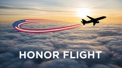Honor Flight: Honoring American Veterans with a Special Journey Above the Clouds, Symbolizing Patriotism and Gratitude