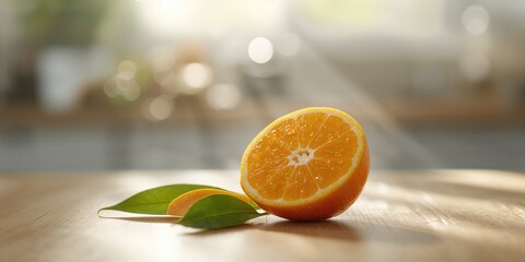 Cans of orange paint with brush and roller on yellow background, suitable for layout design or background use