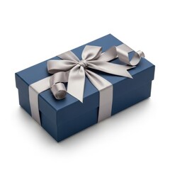 Fototapeta premium High-quality photo of a gift box with ribbon, isolated on white background, stock photography